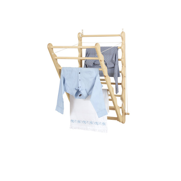 Julu Wood Foldable Wall Mounted Drying Rack & Reviews Wayfair.co.uk